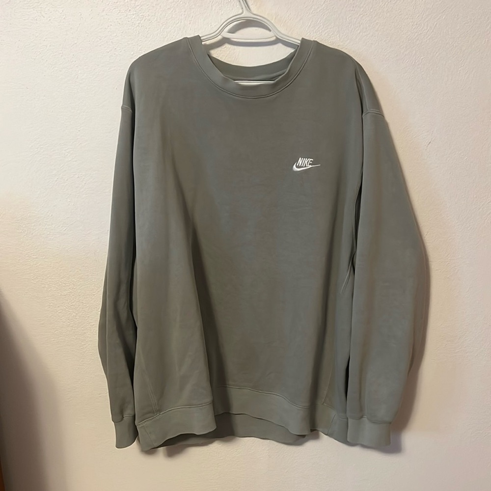 Nike Greenish-Grey Crewneck Sweatshirt – XXL